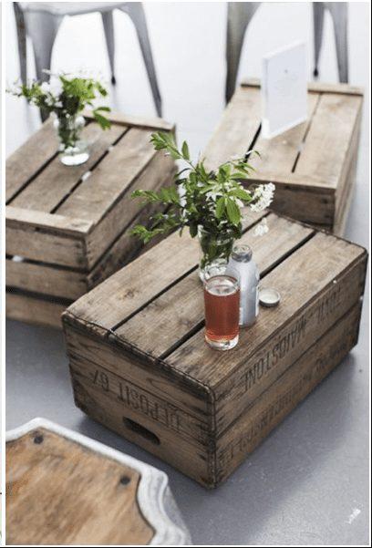 Gamle ølkasser - indretning