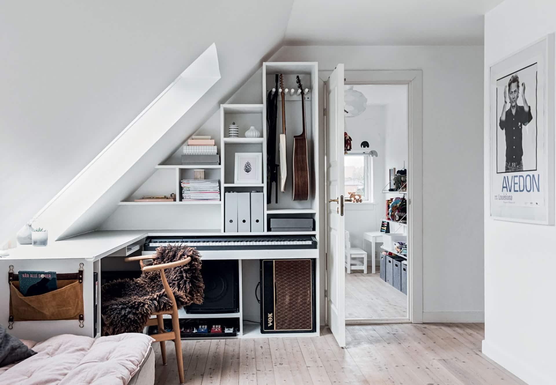 Indretning med skråvægge